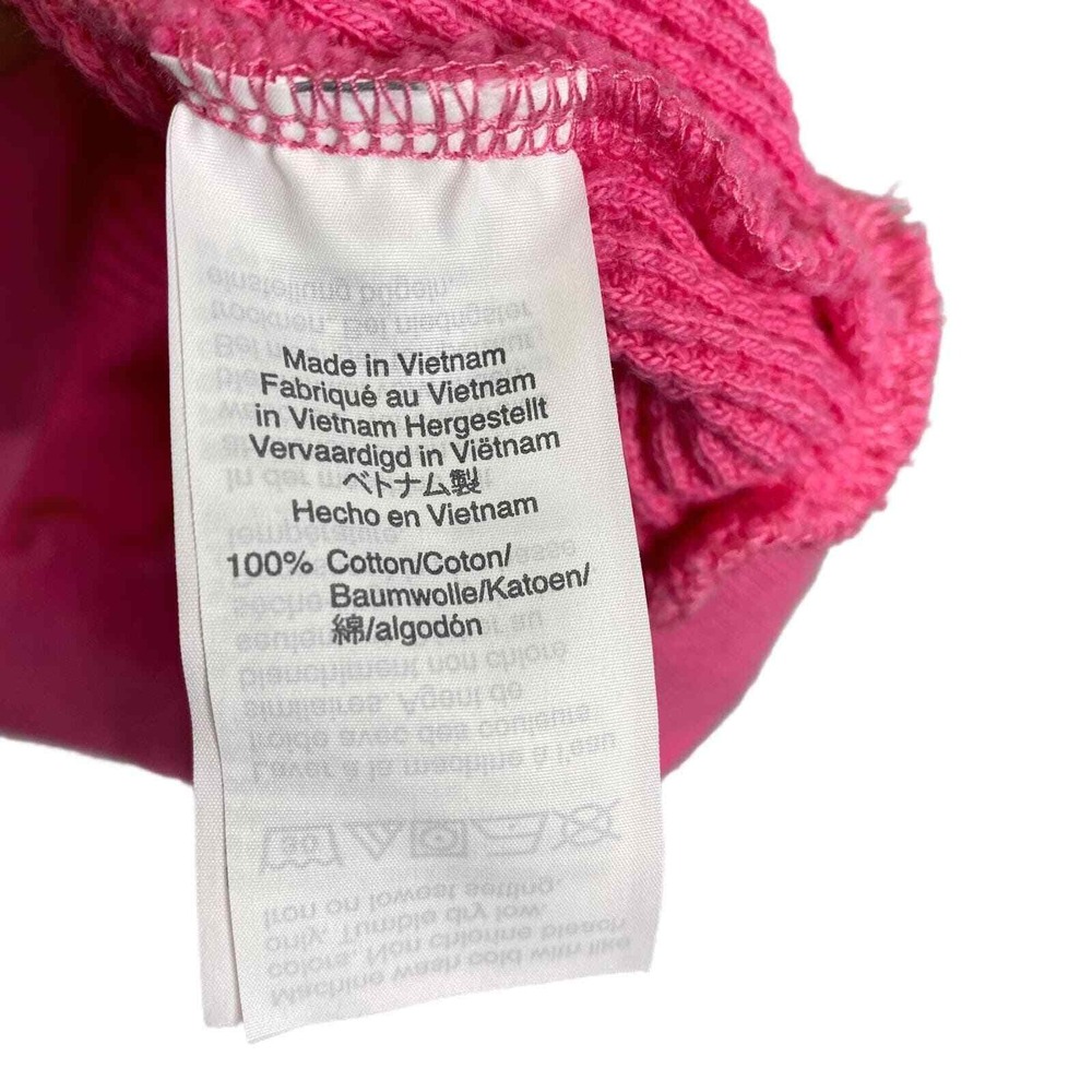 J.Crew Womens M Hot Pink Waffle Knit Cotton Crewneck Sweatshirt Pullover Casual - Picture 8 of 8